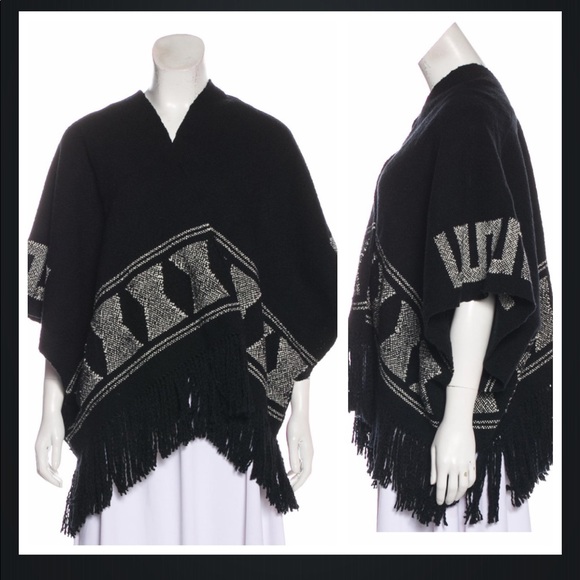Ulla Johnson Sweaters - Ulla Johnson BNW Fringe Trimmed Tweed Poncho OS